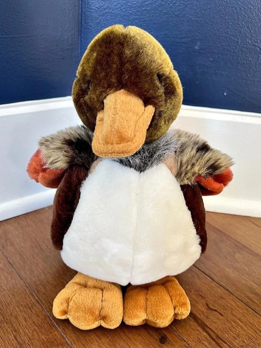 Plush Duck Stuffed Animal Brown & White